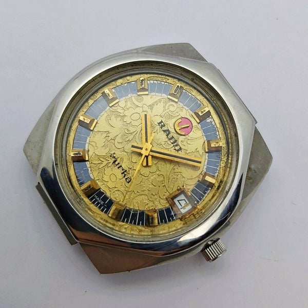 PROJECT FIX RADO FURKA TRAVEL SS THICK LUGS DAY DATE EU SHIP MENS WATCH NR