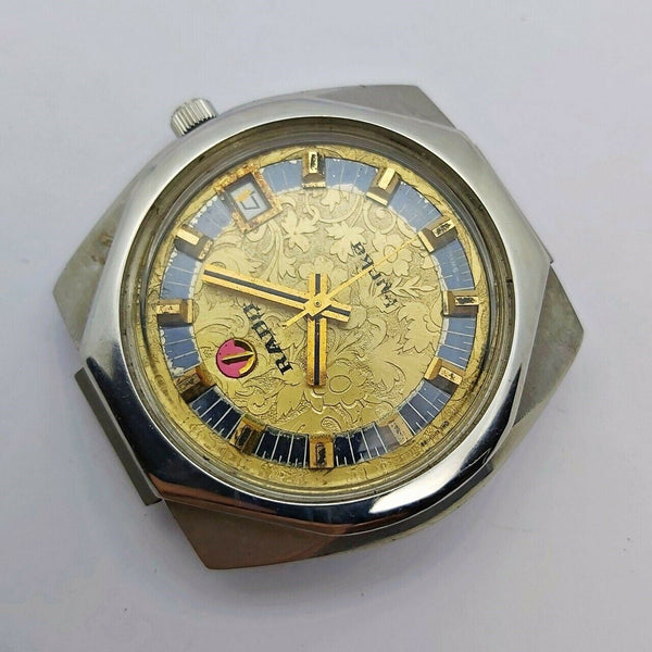 PROJECT FIX RADO FURKA TRAVEL SS THICK LUGS DAY DATE EU SHIP MENS WATCH NR