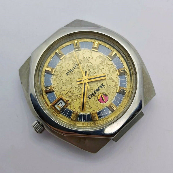 PROJECT FIX RADO FURKA TRAVEL SS THICK LUGS DAY DATE EU SHIP MENS WATCH NR