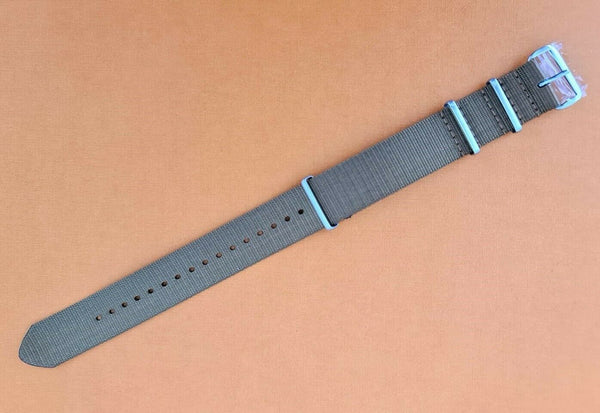 NEW FOR SEIKO MILITARY  STRAP NYLON BAND 22mm 6309 7040 SKX007 7002 GRAY GRYO22