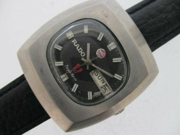 PROJECT FIX RADO PURPLE HORSE SS HOODED LUGS DAY DATE EU SHIP 726481 MENS WATCH