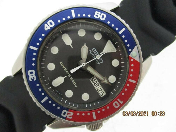 PROJECT TO FIX SEIKO 7S26 0030 AUTO MIDSIZED PEPSI DAY DATE 981858 EU SHIP WATCH