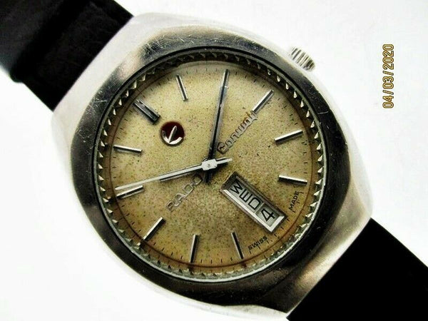 PROJECT TO FIX RADO CONWAY SS HOODED LUGS DAY DATE EU SHIP MENS WATCH NR