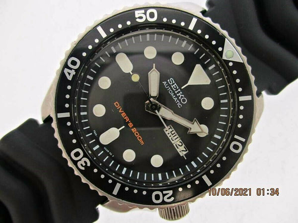PROJECT TO FIX 96' SEIKO 7S26 0020 SKX007 AUTO DAY DATE 6n0057 DIVE PATINA WATCH