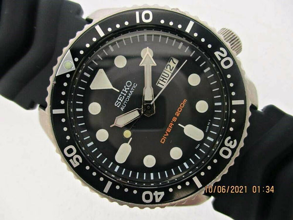 PROJECT TO FIX 96' SEIKO 7S26 0020 SKX007 AUTO DAY DATE 6n0057 DIVE PATINA WATCH