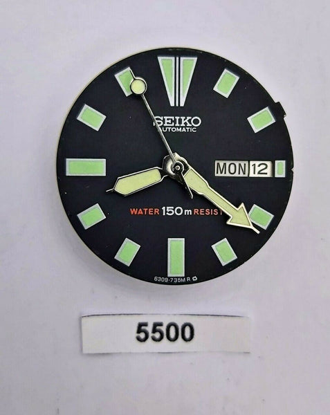 USED SEIKO WORKING MOVEMENT w/ AF DIAL & HANDS 6309 7290 WATCH EU SHIP BVT05500