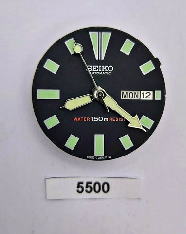 USED SEIKO WORKING MOVEMENT w/ AF DIAL & HANDS 6309 7290 WATCH EU SHIP BVT05500
