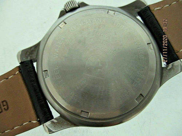 PROJECT TO FIX SWISS ARMY SILVER DIAL DATE AUTOMATIC MOVEMENT WATCH EU SHIP