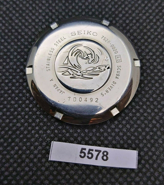 USED VINTAGE SEIKO 7S26 0020 SKX007 WATCH DIVER CASE BACK COVER 7D0492 BVT05578