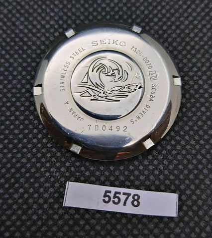 USED VINTAGE SEIKO 7S26 0020 SKX007 WATCH DIVER CASE BACK COVER 7D0492 BVT05578