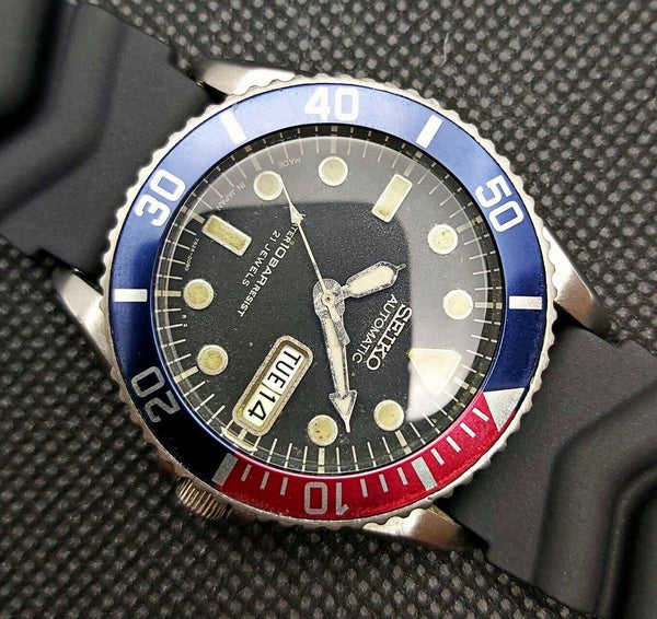 03' SEIKO 7S26 0050 10 BAR MENS AUTO PEPSI SKX025 334755 SERVICED WATCH EU SHIP