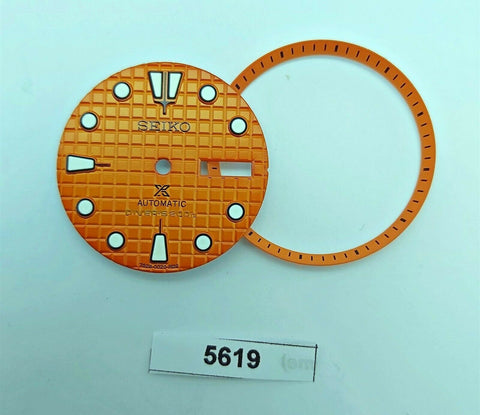 NEW AF SEIKO PROSPEX ORANGE WAFFLE DIAL MINUTE TRACK 7002 7000 SUPERLUME BVT5619