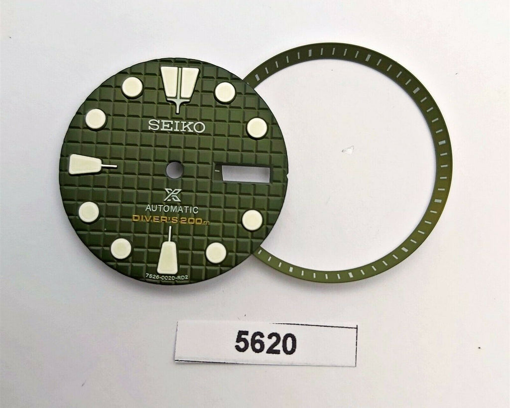 SEIKO PROSPEX OLIVE GREEN WAFFLE DIAL MINUTE TRACK 7S26 SKX007 SUPERLUME BVT5620