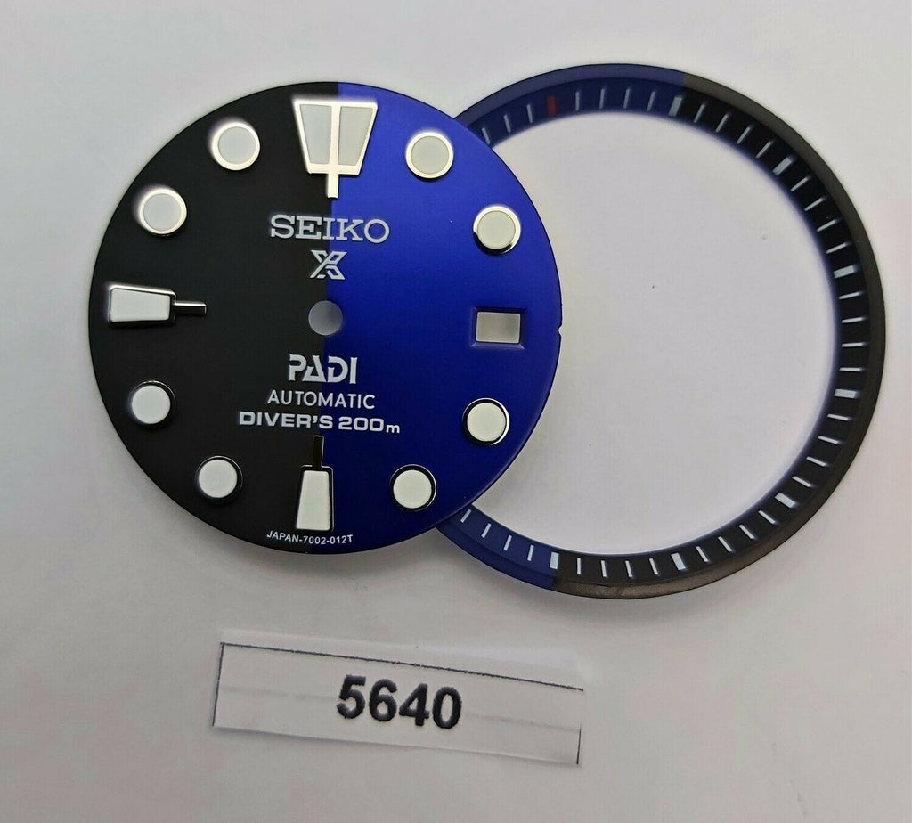 NEW AF SEIKO BLACK BLUE PADI FOR 7002 7000 DIAL MINUTE TRACK WATCH BVT05640