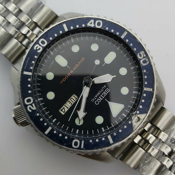 02' SEIKO 7S26 0020 SKX007 SS MENS AUTO DAY DATE 271600 SERVICED WATCH EU SHIP