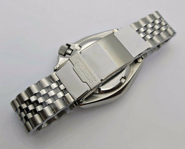 87' SEIKO 6309 7290 SS MENS DATE 760444 AUTOMATIC BLACK EU SHIP SERVICED WATCH