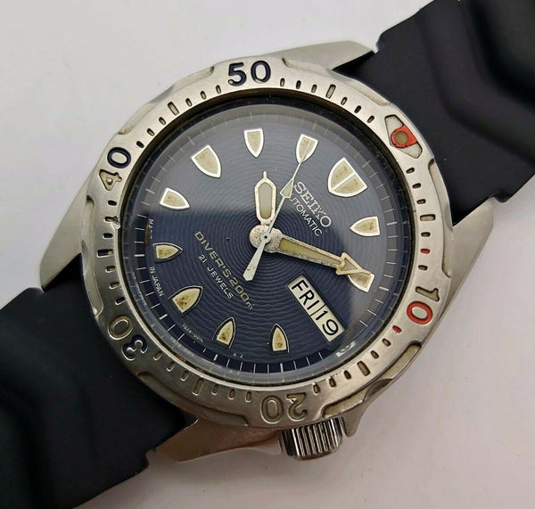 1997 SEIKO 7S26 0010 AUTO MIDSIZE DAY DATE DIVE SS 780060 EU SHIP SERVICED WATCH