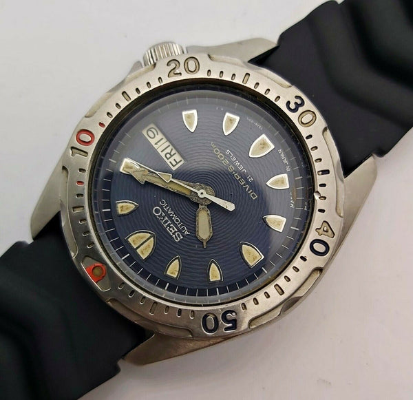 1997 SEIKO 7S26 0010 AUTO MIDSIZE DAY DATE DIVE SS 780060 EU SHIP SERVICED WATCH