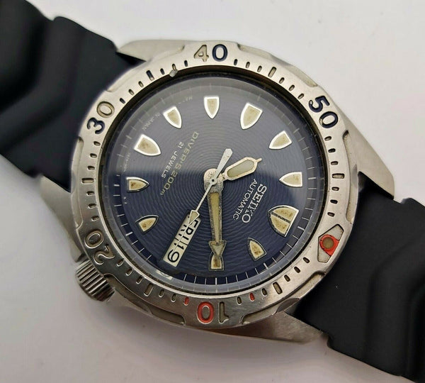 1997 SEIKO 7S26 0010 AUTO MIDSIZE DAY DATE DIVE SS 780060 EU SHIP SERVICED WATCH