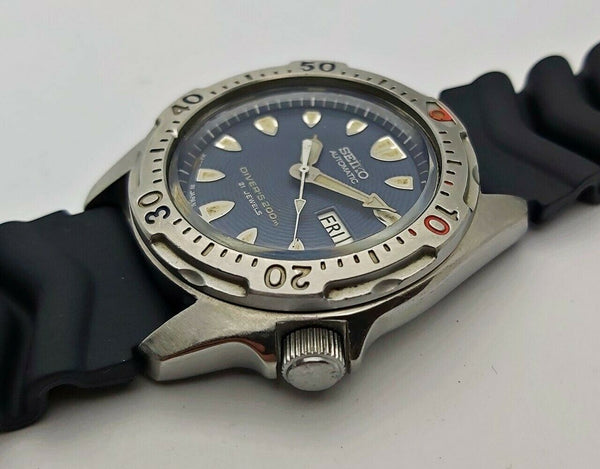 1997 SEIKO 7S26 0010 AUTO MIDSIZE DAY DATE DIVE SS 780060 EU SHIP SERVICED WATCH