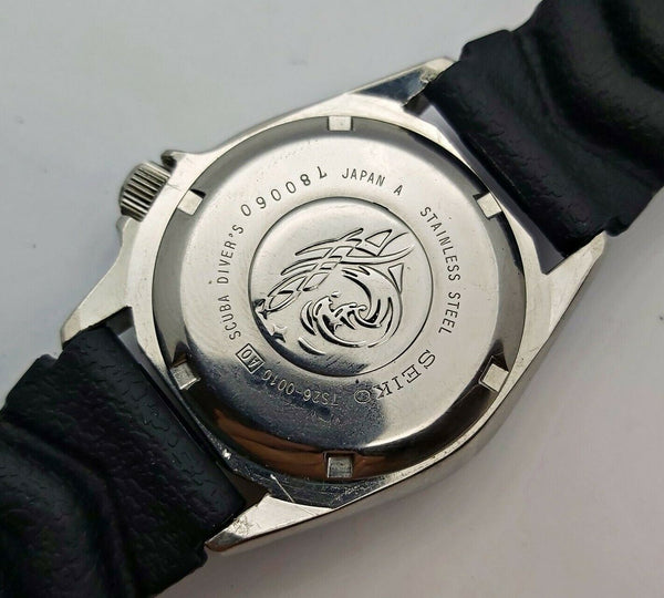 1997 SEIKO 7S26 0010 AUTO MIDSIZE DAY DATE DIVE SS 780060 EU SHIP SERVICED WATCH