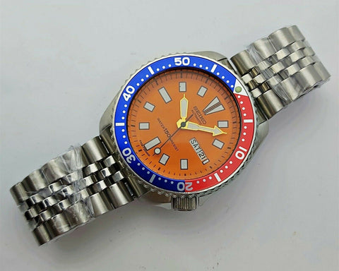 87' SEIKO 6309 7290 MENS DAY DATE 721843 ORANGE PEPSI EU SHIP SERVICED WATCH