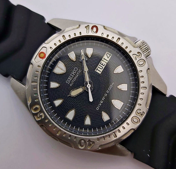 1997 SEIKO 7S26 0010 AUTO MIDSIZE DAY DATE DIVE SS 791135 EU SHIP SERVICED WATCH