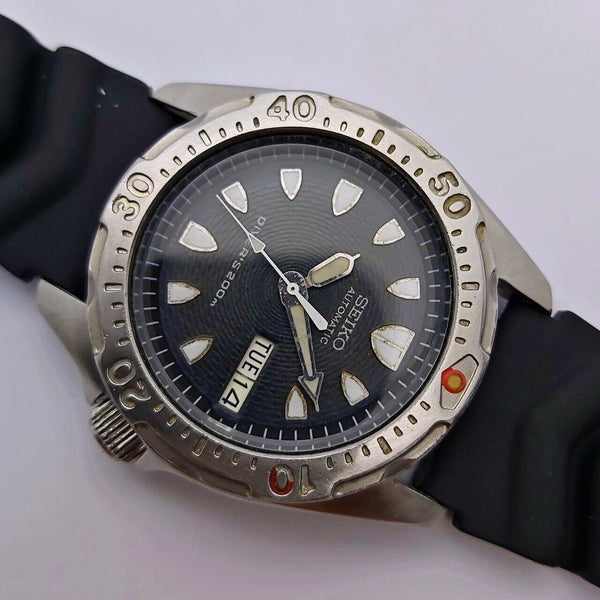 1997 SEIKO 7S26 0010 AUTO MIDSIZE DAY DATE DIVE SS 791135 EU SHIP SERVICED WATCH