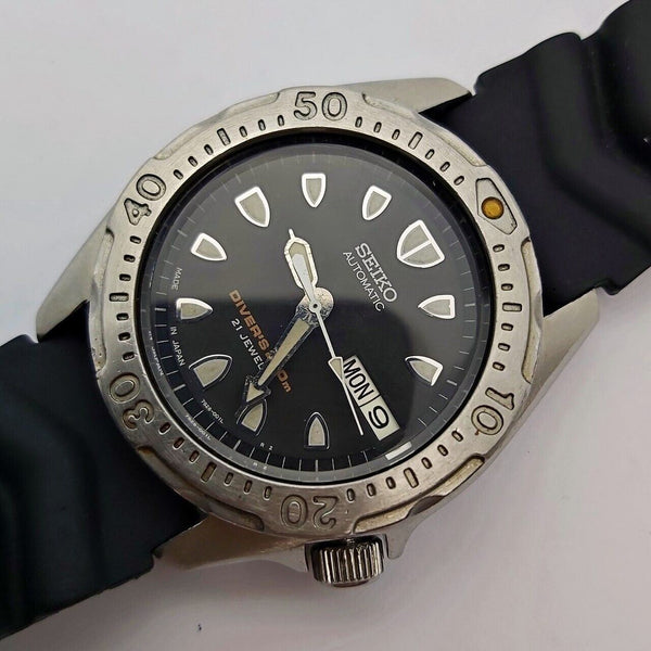 04' SEIKO 7S26 0010 AUTO MIDSIZE DAY DATE DIVE SS 451108 EU SHIP SERVICED WATCH