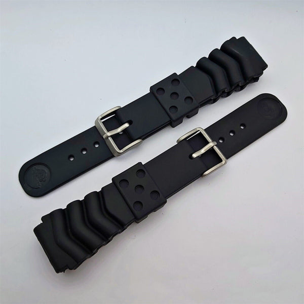 2 SEIKO RUBBER STRAP WAVE 22mm Z22 BAND 7S26 0020 6309 7040 7002 7000 WATCHES